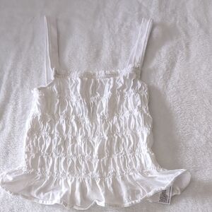 Universal Thread White Smocked Tank Top